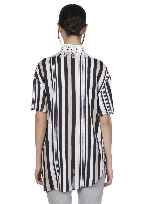 STRIPED STORIES COLLARED SHIRT - Genes online store 2020