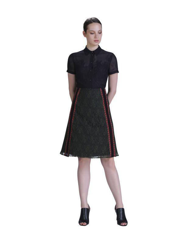 RED LACED WOMEN'S SKIRT - Genes online store 2020